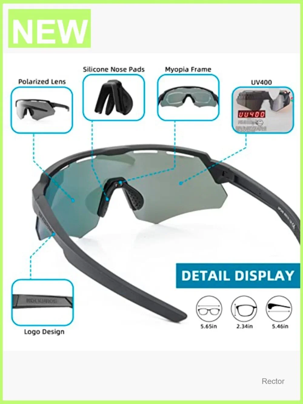 Polarized Sports Sunglasses for Cycling Baseball Running UV400 Protection